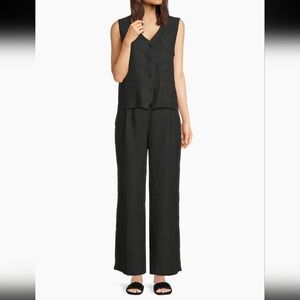 Eileen Fisher Linen Viscose Wide-Leg Pants